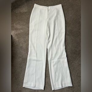 Elie Tahari White Wide Leg Pleated‎ Pants Size 8 NWT